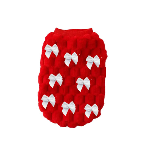 My Tiny Bows Furry Dog Sweater